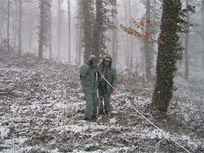 Rilievi invernali sul campo Rilievi invernali sul campo